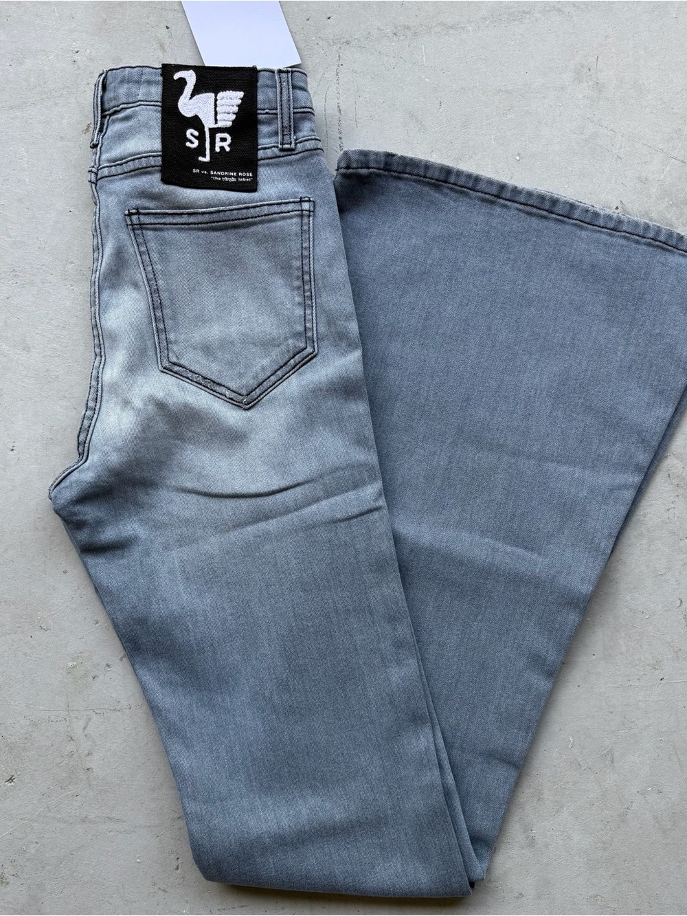 SR vs Sandrine Rose Light Wash Bell Bottom Flare Jeans NWT 26